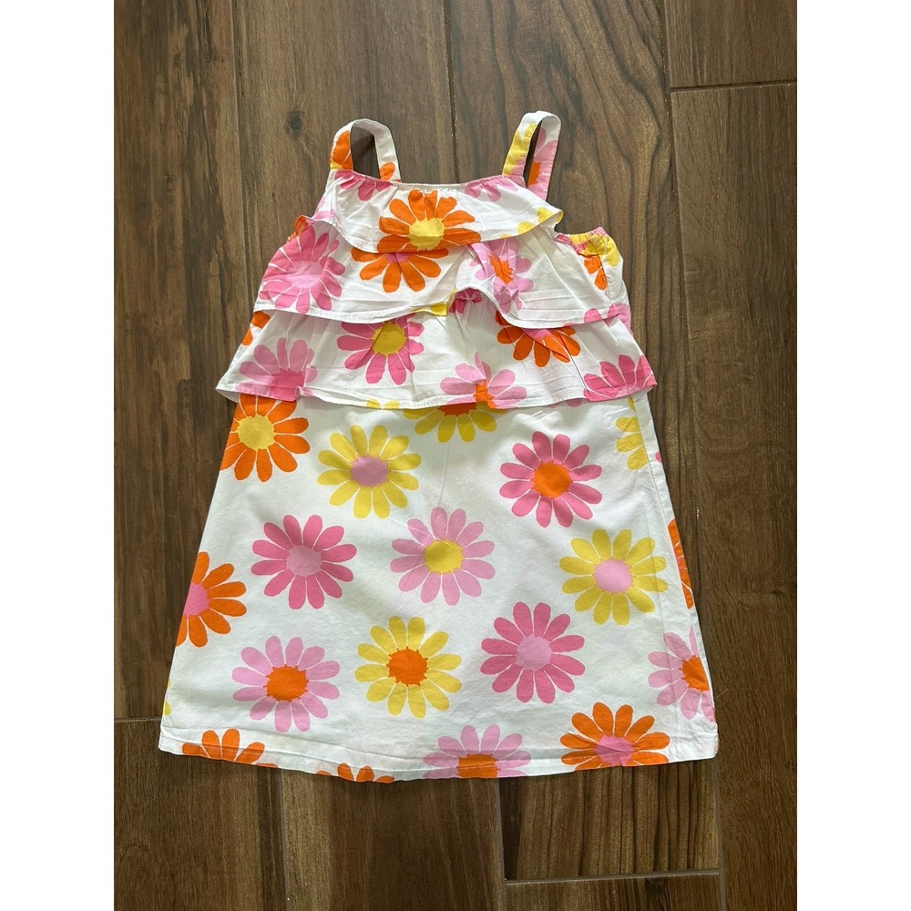 Hanna Andersson Girls Daisy Print Cotton Dress Size 5‎ 6 Euro 110